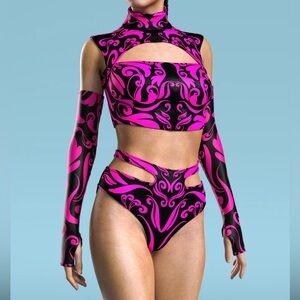 Pink and Black Rave Marching Set